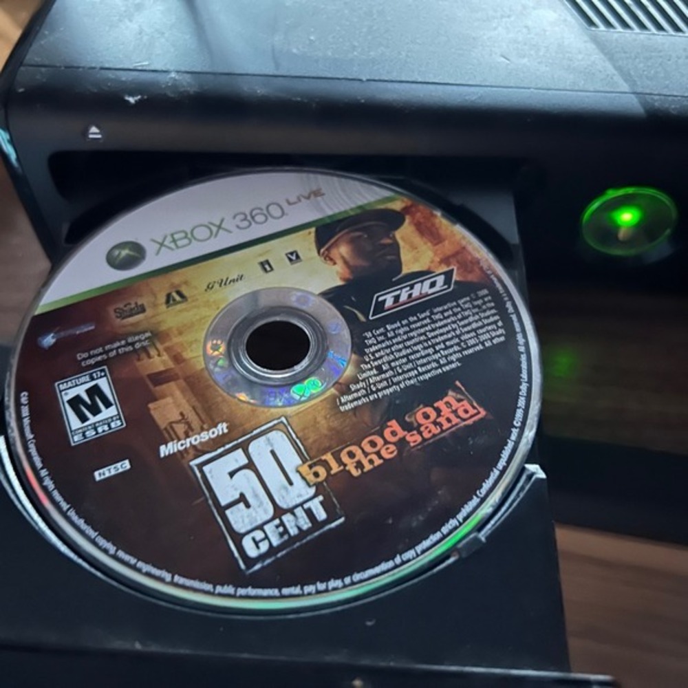 Rare 50 Cent Blood on the Sand Xbox 360 Game Disc Only Shooter G-Unit  Flawless